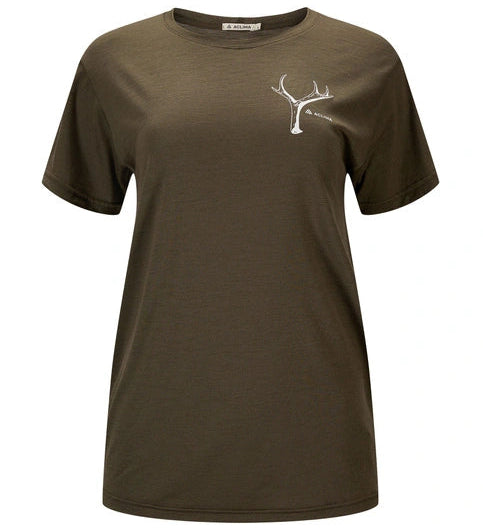 Aclima LightWool140 classic - þunnur stutterma ullarbolur, dömusnið, fleiri litir og áprentun