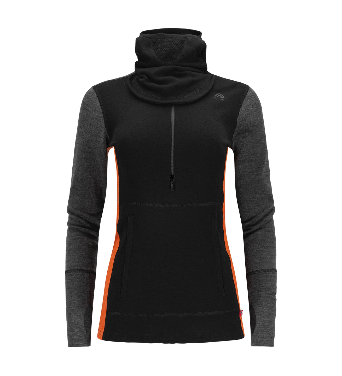 Aclima WarmWool - hálfrenndur ullarbolur dömu með lambhúshettu, tveir litir