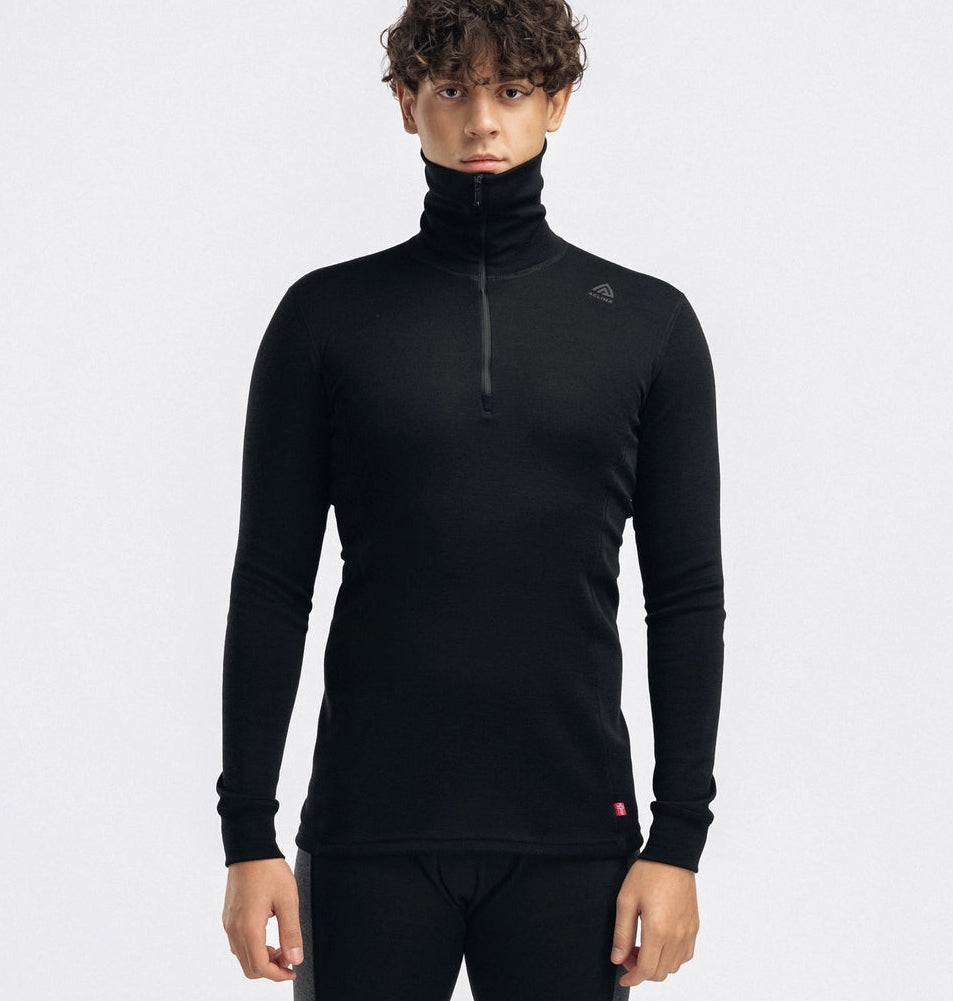 Aclima WarmWool - hálfrenndur ullarbolur með háum kraga, herra